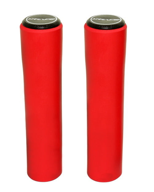 Puños Bicicleta Mtb Lit Con Anillo De Apriete Aluminio Color Rojo