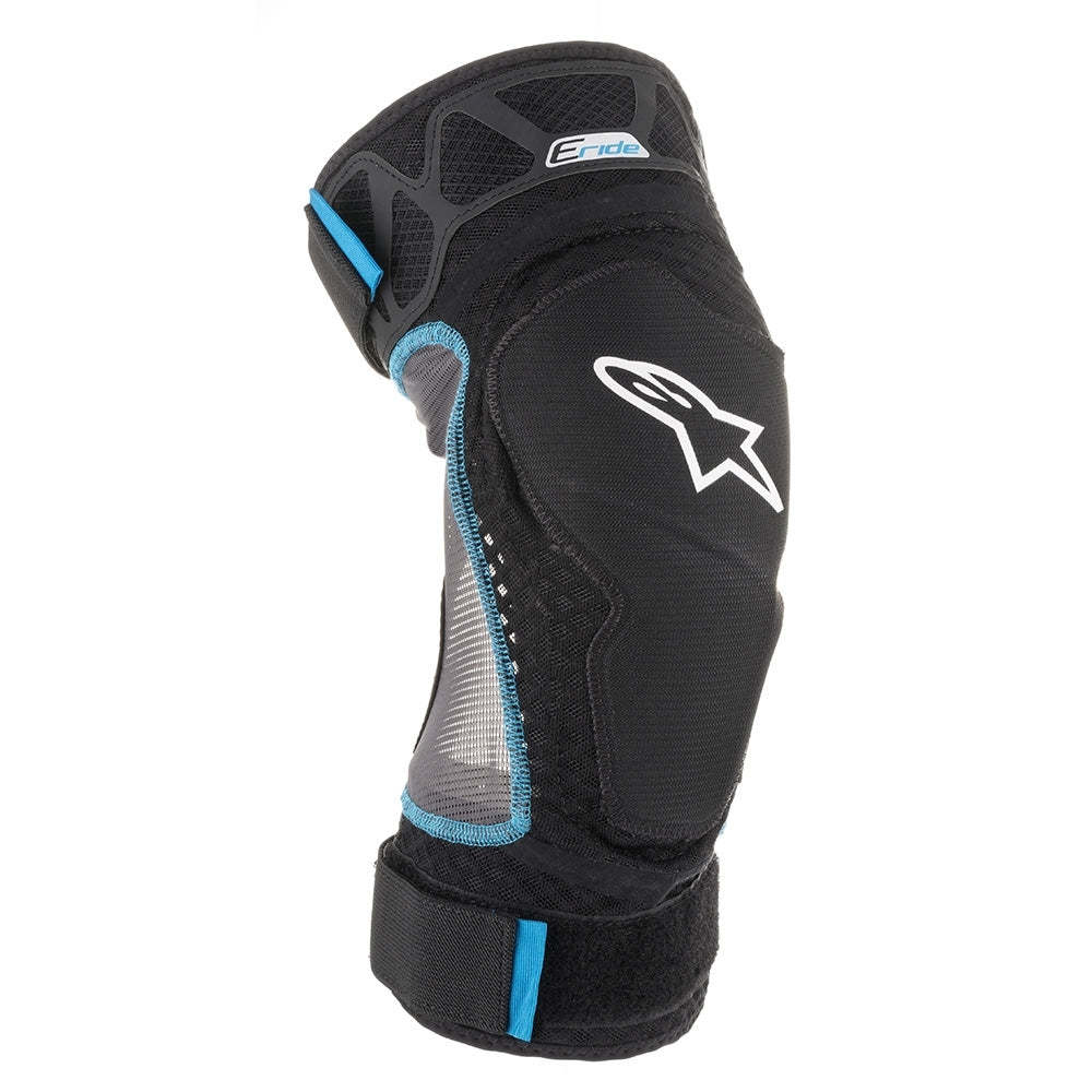 RODILLERAS E-RIDE KNEE BLACK CYAN - L/XL